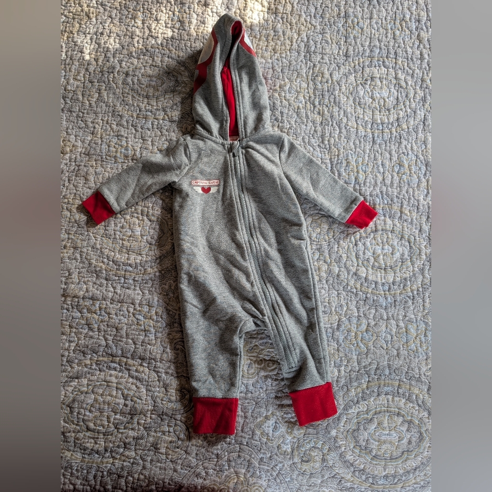 Cat & Jack Gray and Red Kids Footie